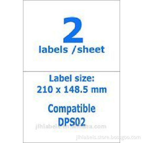 Square Cornered Labels 210mm x 149mm,Compatible with Avery DPS02